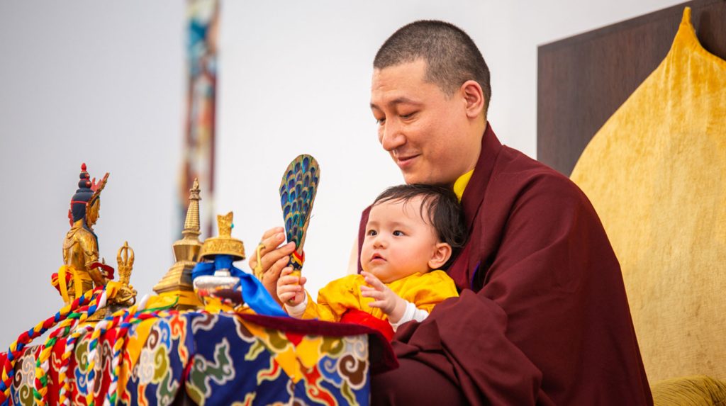 17th Karmapa Thaye Dorje and his son Thugseyla