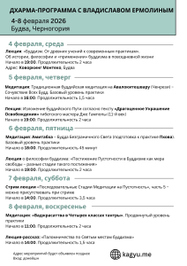 Программа Славы Ермолина, Будва, февраль 2026